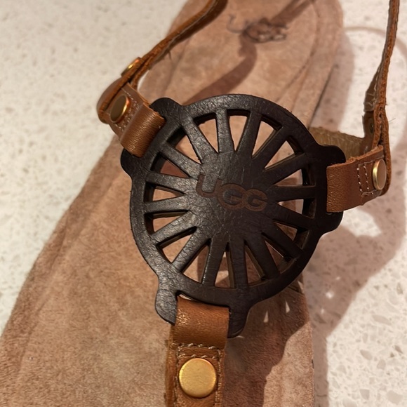 Never worn brand new UGG leather Sandals - Picture 2 of 5